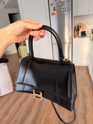 Borsa Balenciaga Hourglass Piccola Nero