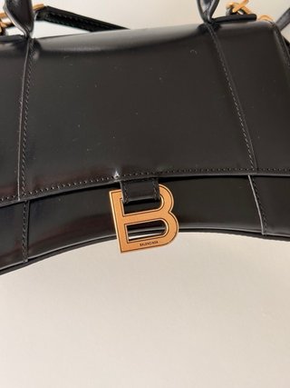 Borsa Balenciaga Hourglass Piccola Nero