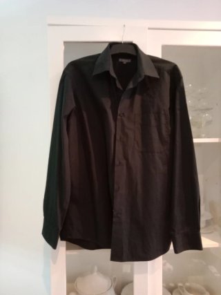 Camisa Negra Manga Larga Camarero