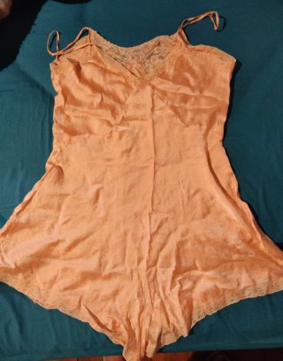 Camisón seda vintage encaje