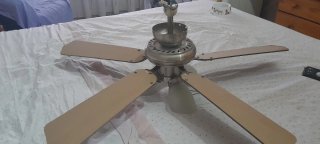 Ventilador de techo aspas madera nogal