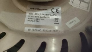 Ventilador de techo aspas madera nogal