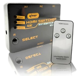 Switch HDMI 3 en 1 Knup KP-3465 4K