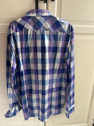 Camisa Benetton cuadros hombre manga larga