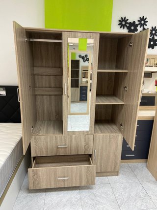 Armario ropero de 3 puertas con espejos