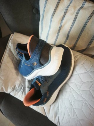 Zapatillas Skechers Azul y Naranja