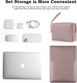 Custodia portatile 13-14 pollici rosa + trousse