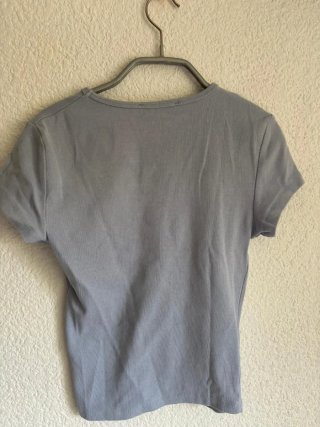 Camiseta Bershka básica azul