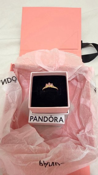 Anillo Pandora Princesa Disney Rapunzel Oro Rosa