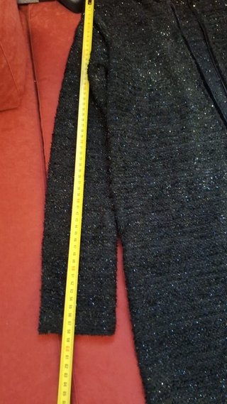 Giacca nera brillante lunga S