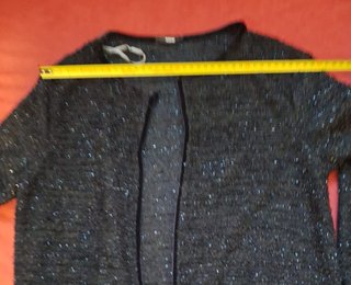Giacca nera brillante lunga S