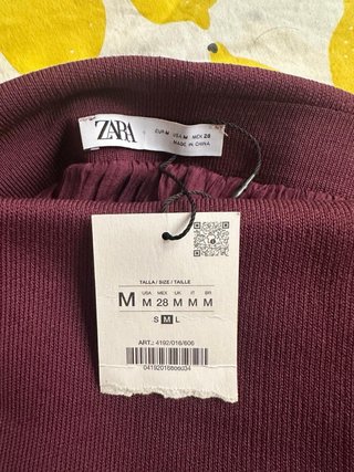 Falda Zara Morada Talla Única