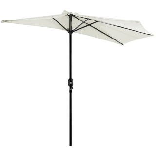 Sombrilla de jardín beige y negra