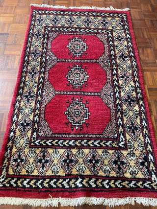 Tappeto lana fatto a mano certificato 150x 90 nuov