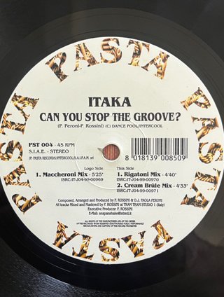 Itaka "Can You Stop The Groove" vinile techno 2000