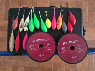 Soporte caña pesca y caja pesca