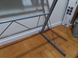 Escritorio cristal y acero industrial vintage 95cm