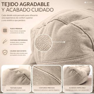 Sillón puff Aiire L Beige