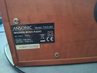 Radio Retro Ansonic FM/AM TIVO-001