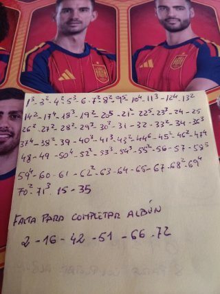 66 Cartas Álbum Futbol Selec. Española Carrefour