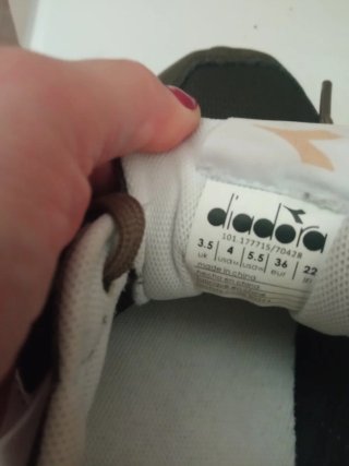 Scarpe donna Diadora verde militare e bianche