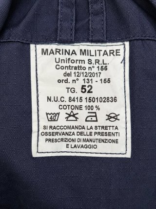 Giacca Marina Militare Blu Navy Tg 52 Cotone