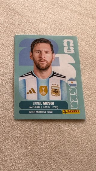 Cromo Lionel Messi Panini Mundial 2026