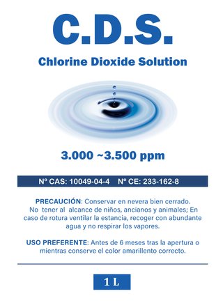 CDS Dioxido de Cloro 1L 3000-3500 ppm