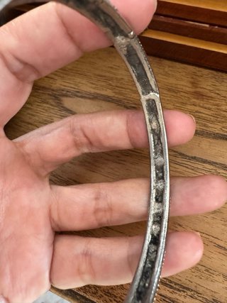 Pulsera vintage latón bañada en plata