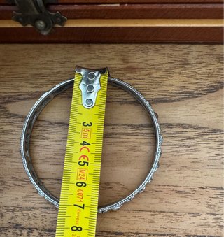 Pulsera vintage latón bañada en plata