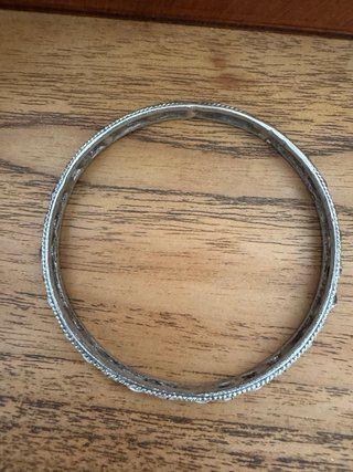 Pulsera vintage latón bañada en plata
