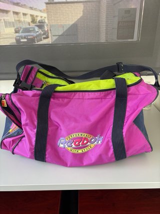 Bolso Deporte Vintage Reebok Rosa y Verde