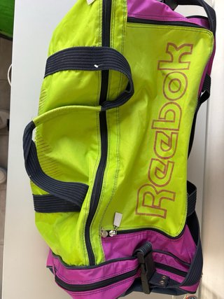 Bolso Deporte Vintage Reebok Rosa y Verde