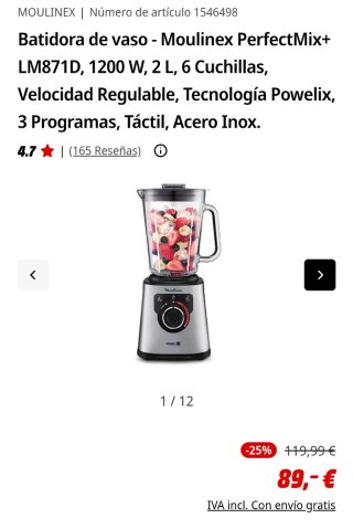 Batidora Moulinex Perfectmix+
