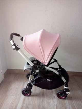 Carro Bugaboo Bee 5 gris y rosa