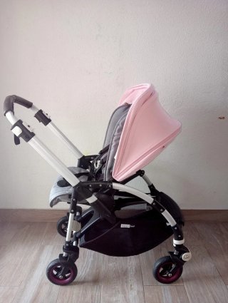 Carro Bugaboo Bee 5 gris y rosa