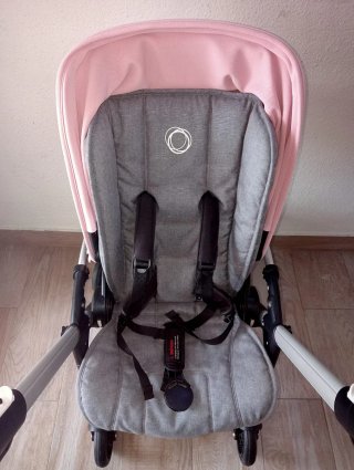 Carro Bugaboo Bee 5 gris y rosa