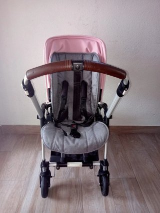 Carro Bugaboo Bee 5 gris y rosa