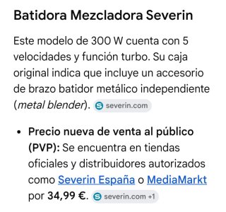 Batidora Severin y Braun + Accesorios