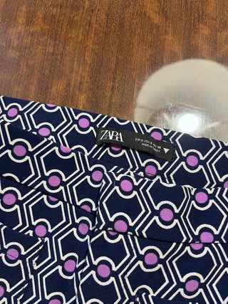 Pantalón Zara Estampado Geométrico Talla S