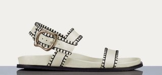 Sandalias FRAME blancas y doradas