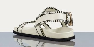 Sandalias FRAME blancas y doradas