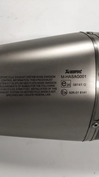 ESCAPE KTM 1290 SUPER DUKE R AKRAPOVIC Ref:1373111