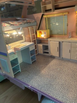 Supervan caravana muñeca Chabel años 80 con luz