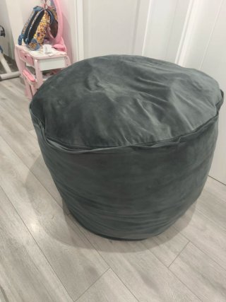 Sillón puff gigante gris