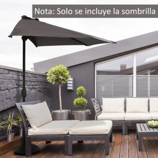 Sombrilla Jardín 269x138x236 cm