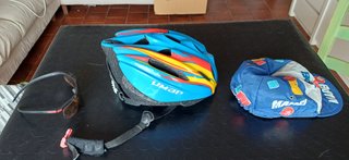Set Casco Ciclismo, Cappellino e Occhiali