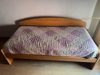 Cama individual 90 con mueble de madera