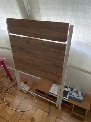 Escritorio pequeño plegable madera y metal
