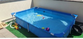 Piscina familiar Bestway azul + depuradora